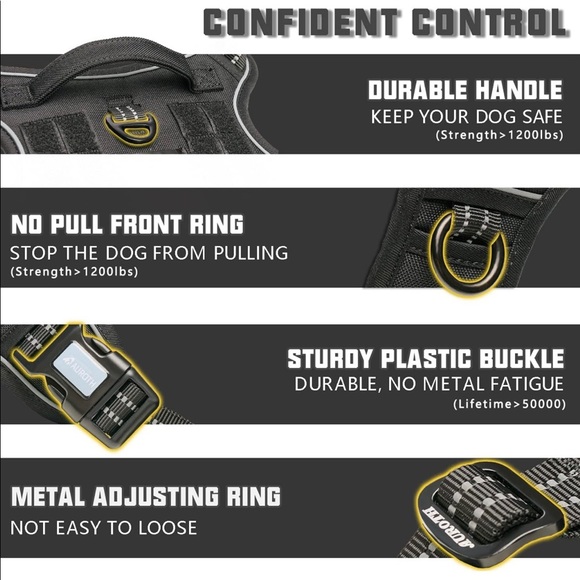 Heavy Duty Reflective Dog Harness - Picture 7 of 9